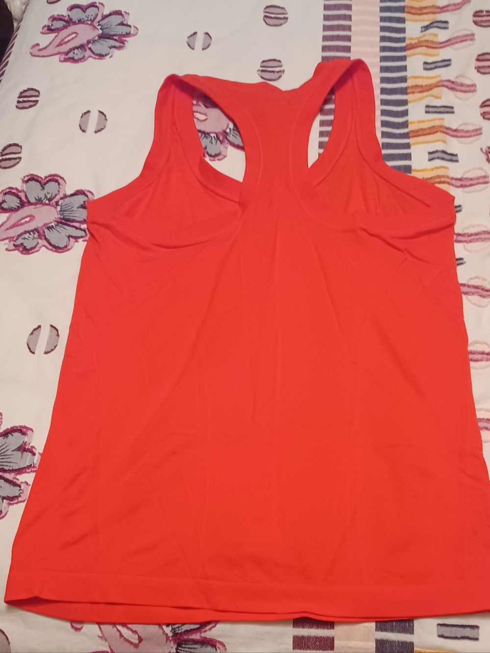Athleta Racerback Red- Orange Athletic Top Medium